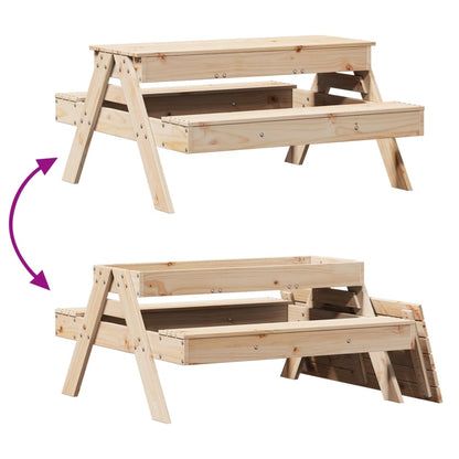 Picknicktafel met zandbak voor kinderen massief grenenhout - AllerleiShop