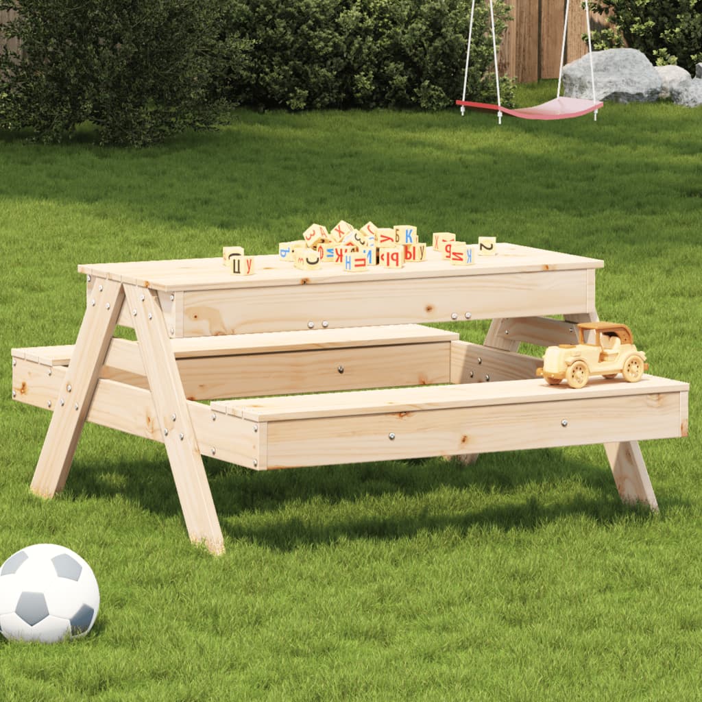 Picknicktafel met zandbak voor kinderen massief grenenhout - AllerleiShop