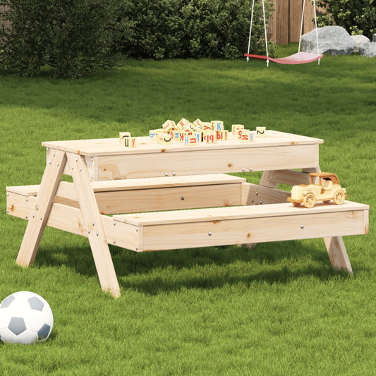 Picknicktafel met zandbak voor kinderen massief grenenhout - AllerleiShop