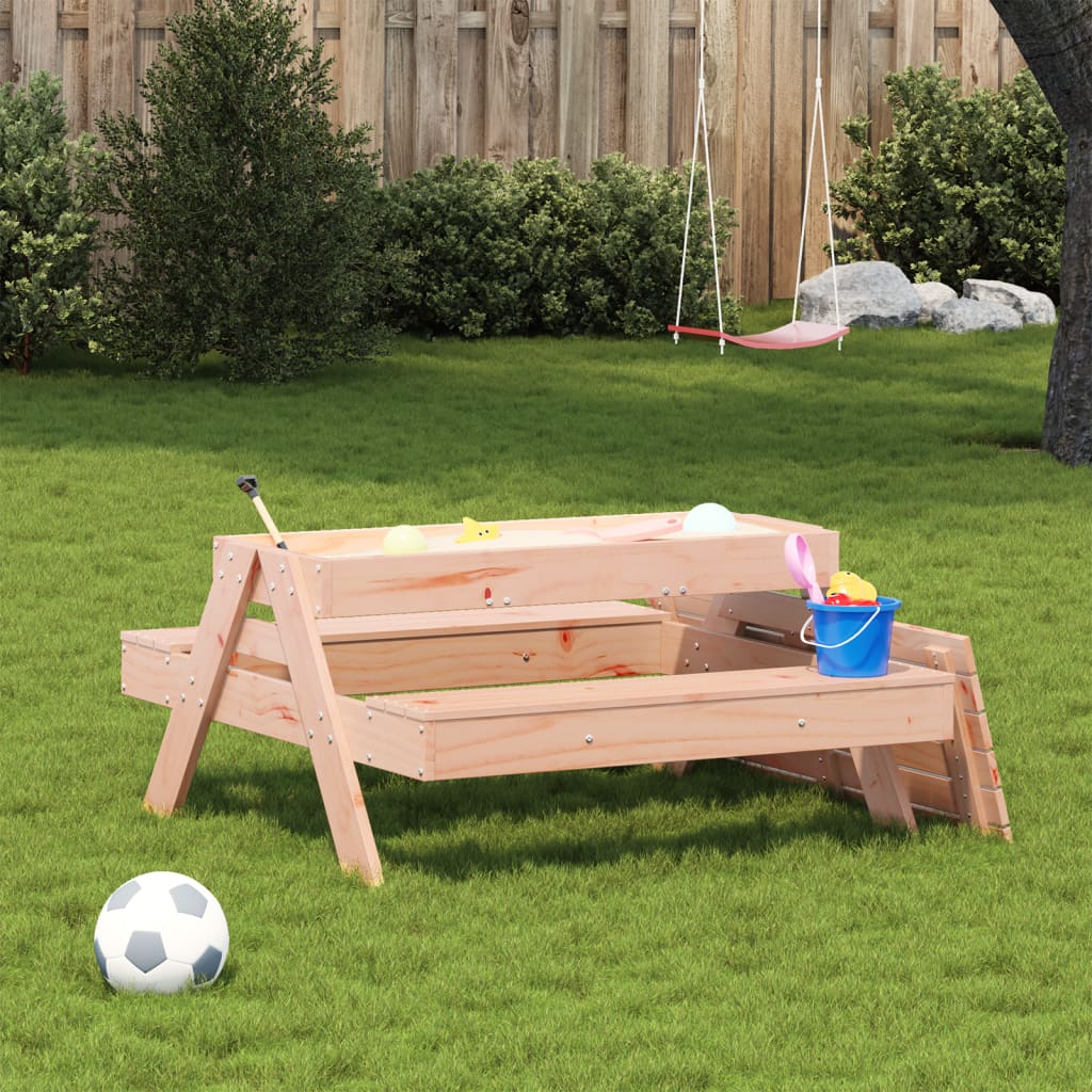 Picknicktafel met zandbak voor kinderen massief douglashout - AllerleiShop