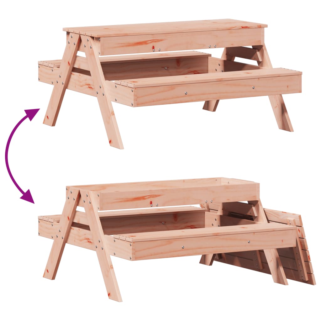 Picknicktafel met zandbak voor kinderen massief douglashout - AllerleiShop