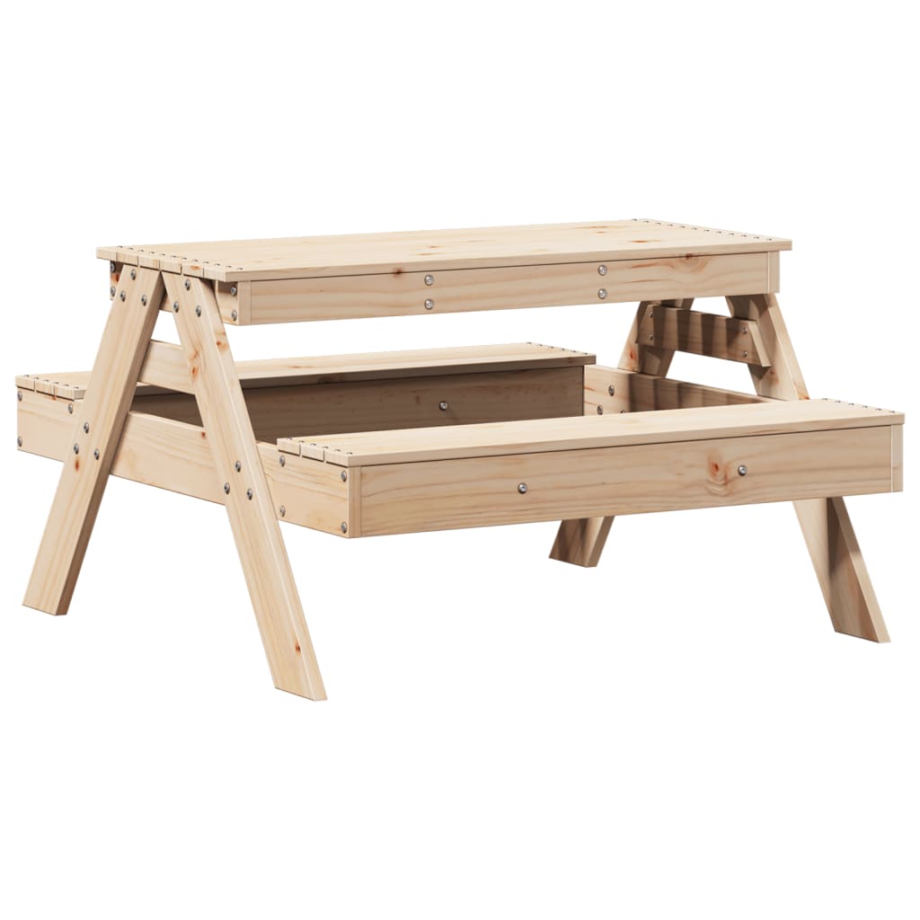 Picknicktafel voor kinderen 88x97x52 cm massief grenenhout - AllerleiShop