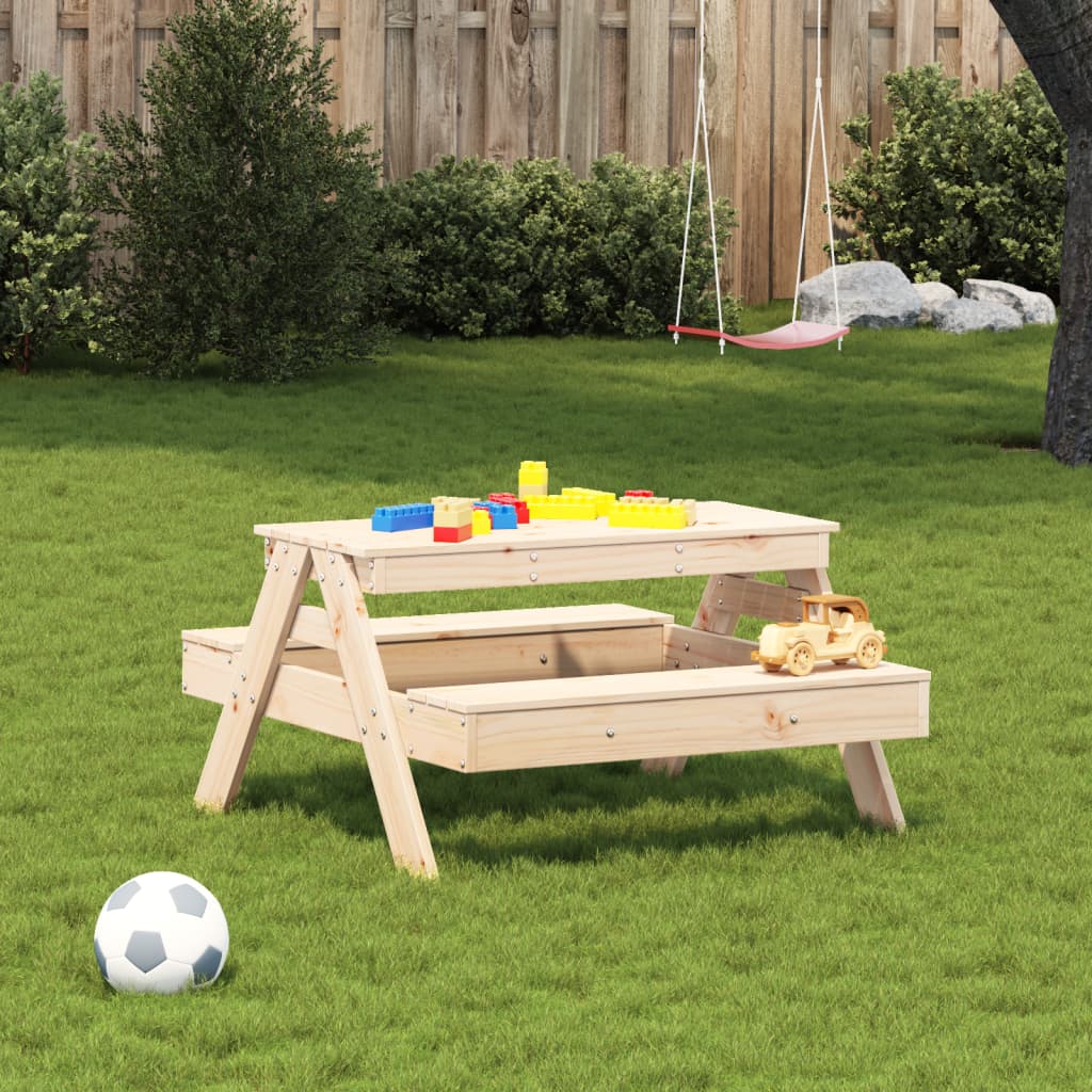 Picknicktafel voor kinderen 88x97x52 cm massief grenenhout - AllerleiShop