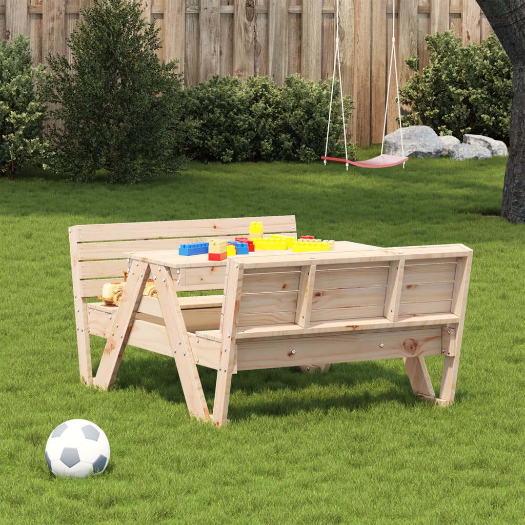 Picknicktafel voor kinderen 88x122x58 cm massief grenenhout - AllerleiShop