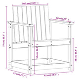 Tuinstoel 62x56x77 cm massief grenenhout