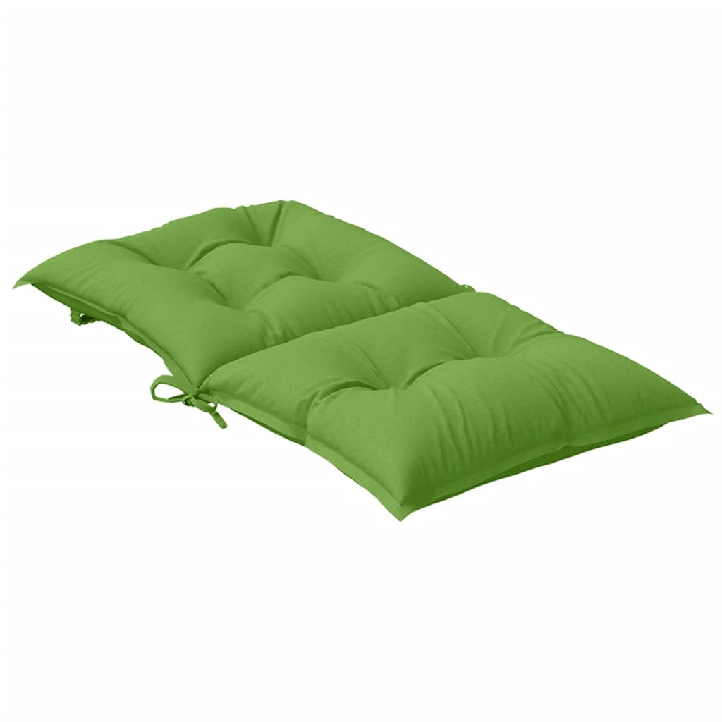 Stoelkussens 4 st lage rug 100x50x7 cm stof gemêleerd groen - AllerleiShop