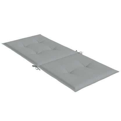 Stoelkussens 2 st hoge rug 120x50x4 cm stof lichtgrijs - AllerleiShop