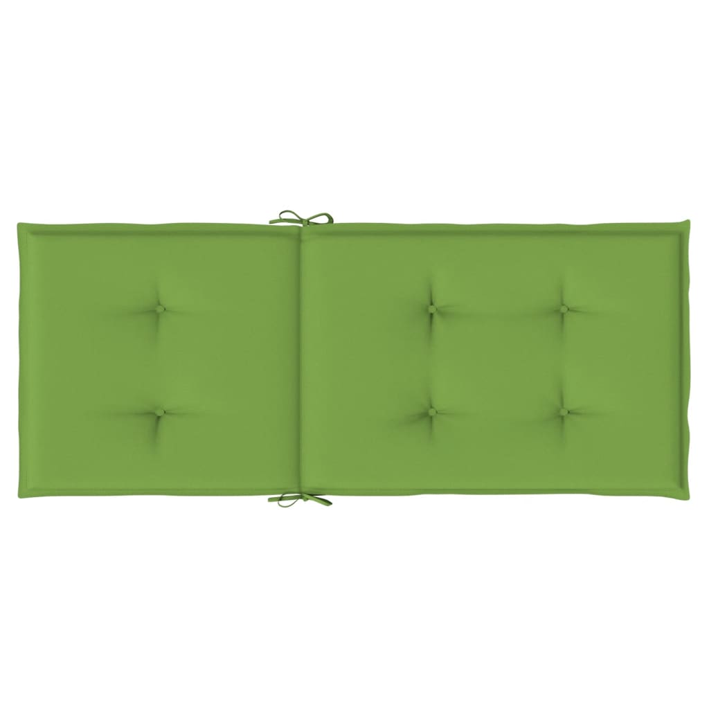 Stoelkussens 6 st hoge rug 120x50x4 cm stof gemêleerd groen - AllerleiShop