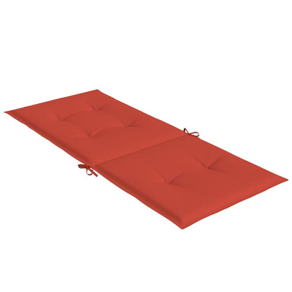 Stoelkussens 2 st hoge rug 120x50x4 cm stof gemêleerd rood - AllerleiShop