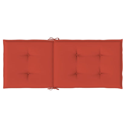 Stoelkussens 6 st hoge rug 120x50x4 cm stof gemêleerd rood - AllerleiShop