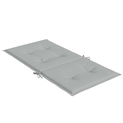 Stoelkussens 2 st lage rug 100x50x4 cm stof lichtgrijs - AllerleiShop