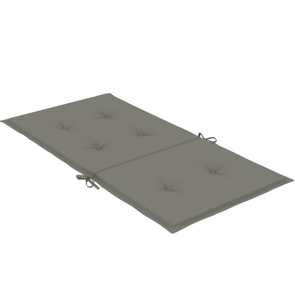 Stoelkussens 6 st lage rug 100x50x4 cm stof donkergrijs - AllerleiShop