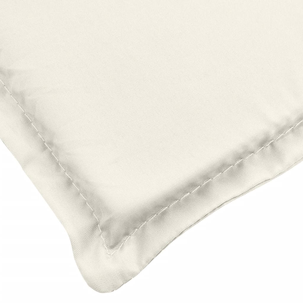 Stoelkussens 6 st lage rug 100x50x4 cm stof gemêleerd crème - AllerleiShop