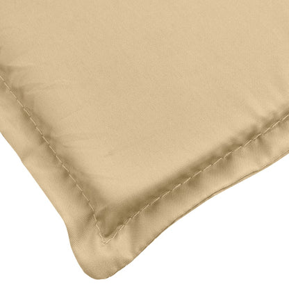 Stoelkussens 4 st lage rug 100x50x4 cm stof gemêleerd beige - AllerleiShop