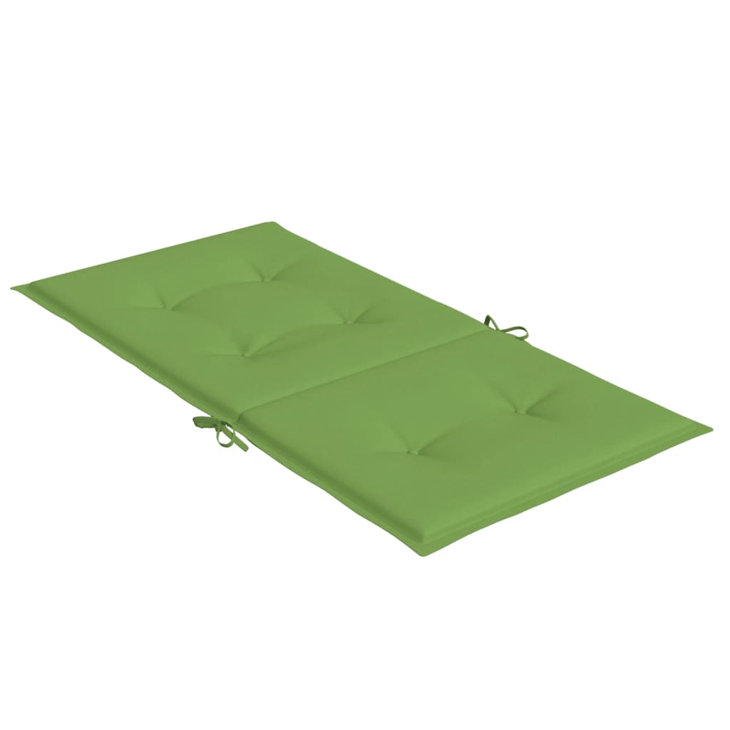 Stoelkussens 2 st lage rug 100x50x4 cm stof gemêleerd groen - AllerleiShop