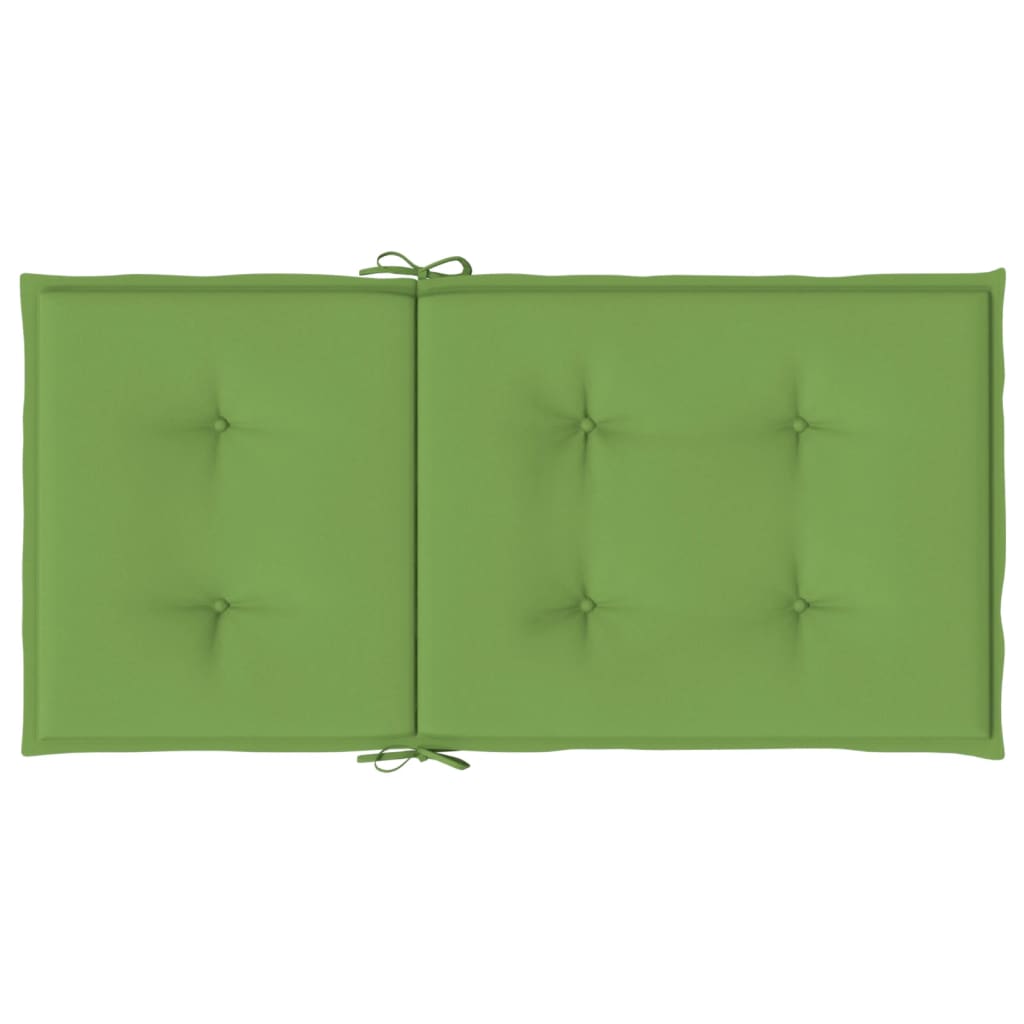 Stoelkussens 2 st lage rug 100x50x4 cm stof gemêleerd groen - AllerleiShop