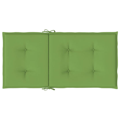 Stoelkussens 2 st lage rug 100x50x4 cm stof gemêleerd groen - AllerleiShop