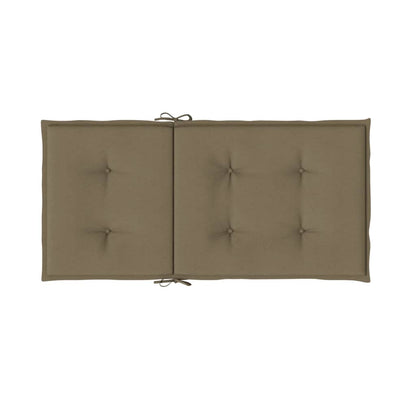 Stoelkussens 4 st lage rug 100x50x4 cm stof gemêleerd taupe - AllerleiShop