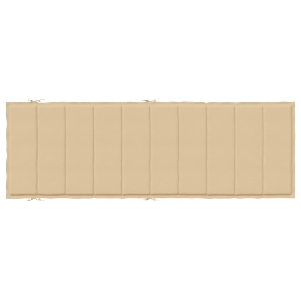 Ligbedkussen 186x58x3 cm stof gemêleerd beige - AllerleiShop