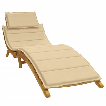 Ligbedkussen 186x58x3 cm stof gemêleerd beige - AllerleiShop