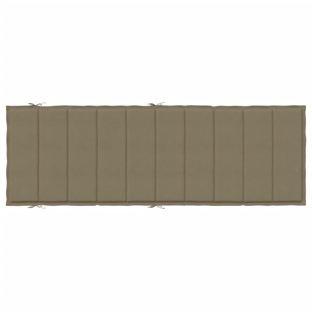 Ligbedkussen 186x58x3 cm stof gemêleerd taupe - AllerleiShop