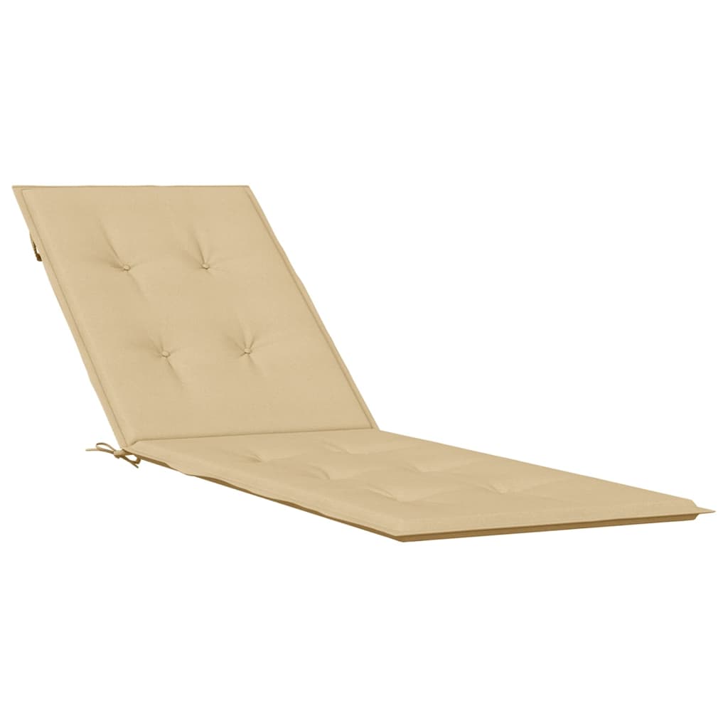 Terrasstoelkussen (75+105)x50x3 cm stof gemêleerd beige - AllerleiShop