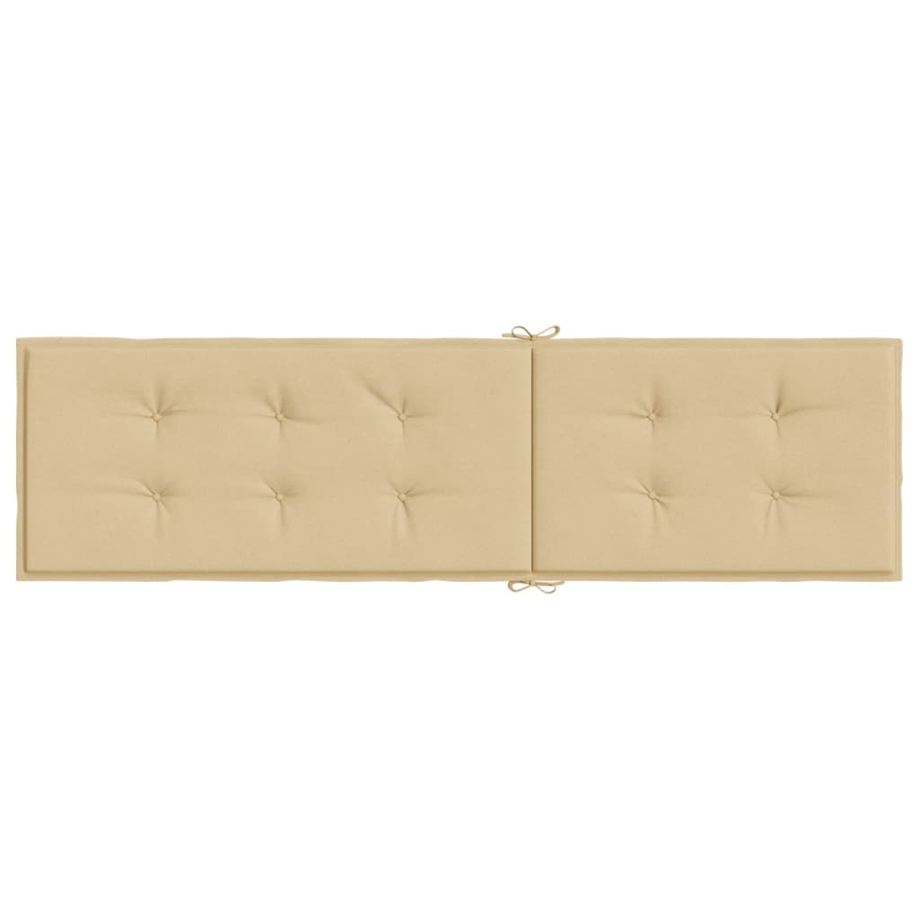 Terrasstoelkussen (75+105)x50x3 cm stof gemêleerd beige - AllerleiShop