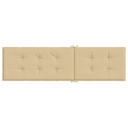 Terrasstoelkussen (75+105)x50x3 cm stof gemêleerd beige - AllerleiShop