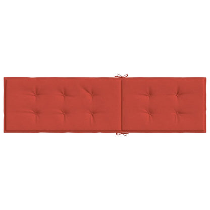 Terrasstoelkussen (75+105)x50x3 cm stof gemêleerd rood - AllerleiShop