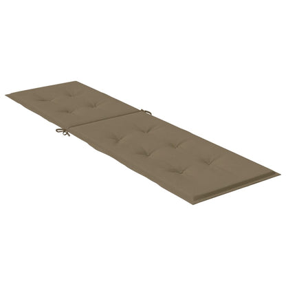 Terrasstoelkussen (75+105)x50x3 cm stof gemêleerd taupe - AllerleiShop