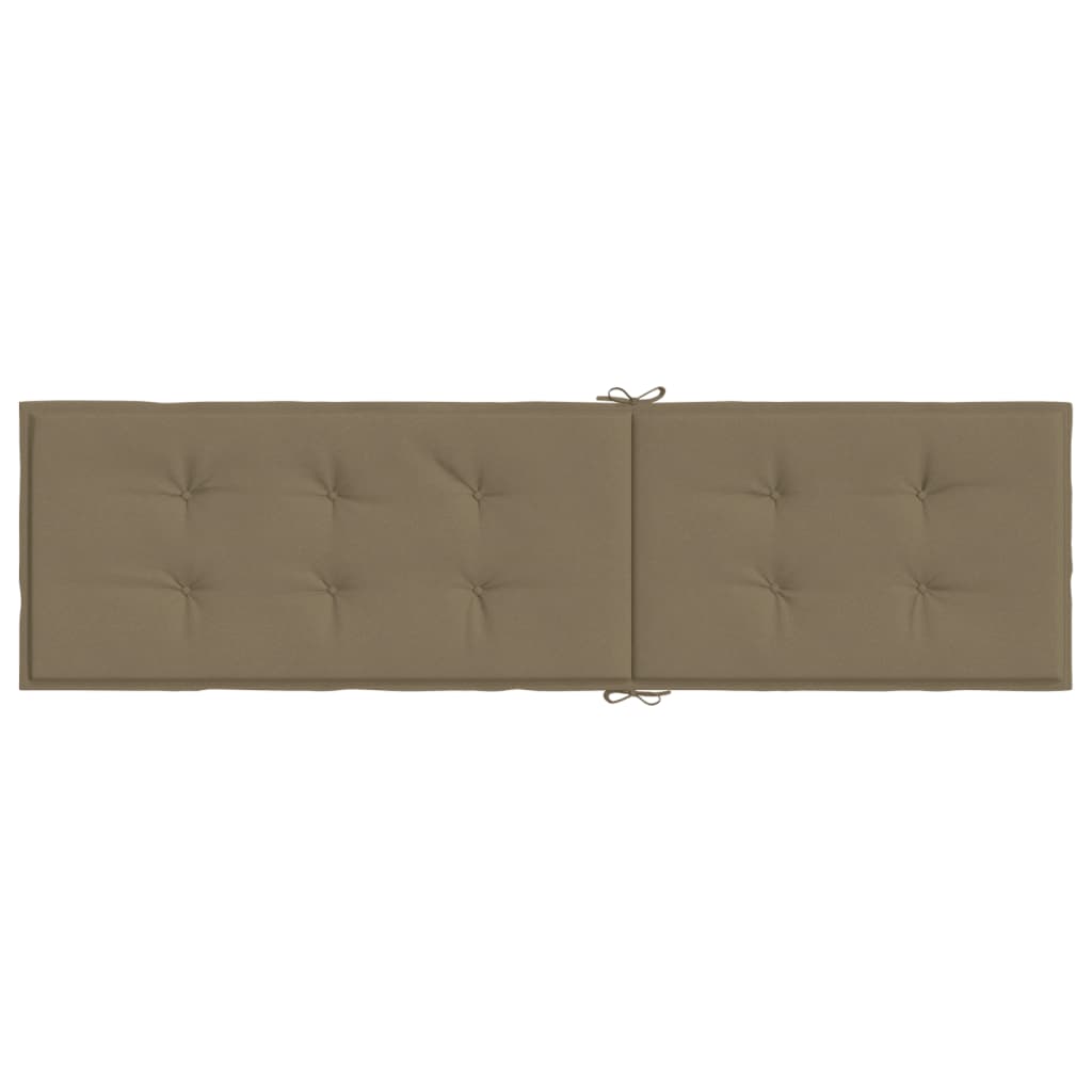 Terrasstoelkussen (75+105)x50x3 cm stof gemêleerd taupe - AllerleiShop