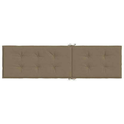 Terrasstoelkussen (75+105)x50x3 cm stof gemêleerd taupe - AllerleiShop