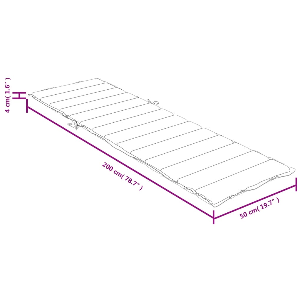 Ligbedkussen 200x50x4 cm stof gemêleerd lichtgrijs - AllerleiShop