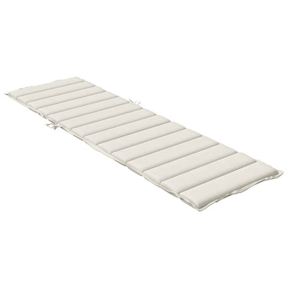 Ligbedkussen 200x50x4 cm stof gemêleerd crèmekleurig - AllerleiShop