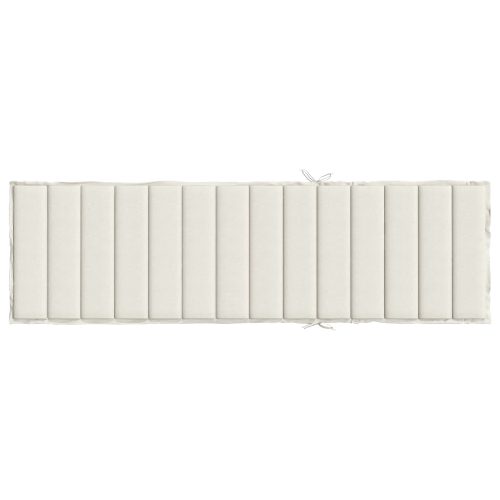 Ligbedkussen 200x50x4 cm stof gemêleerd crèmekleurig - AllerleiShop