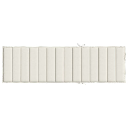 Ligbedkussen 200x50x4 cm stof gemêleerd crèmekleurig - AllerleiShop