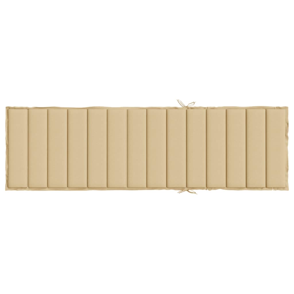 Ligbedkussen 200x50x4 cm stof gemêleerd beige - AllerleiShop