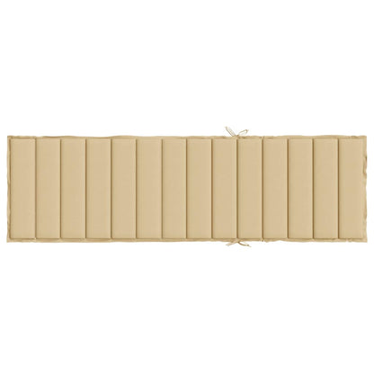 Ligbedkussen 200x50x4 cm stof gemêleerd beige - AllerleiShop