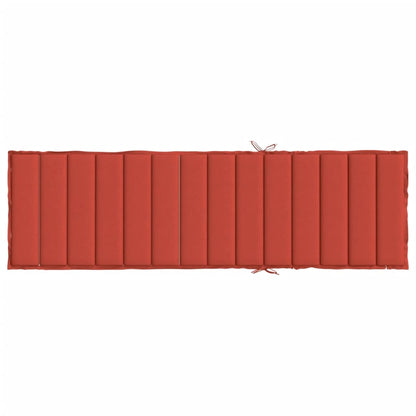 Ligbedkussen 200x50x4 cm stof gemêleerd rood - AllerleiShop