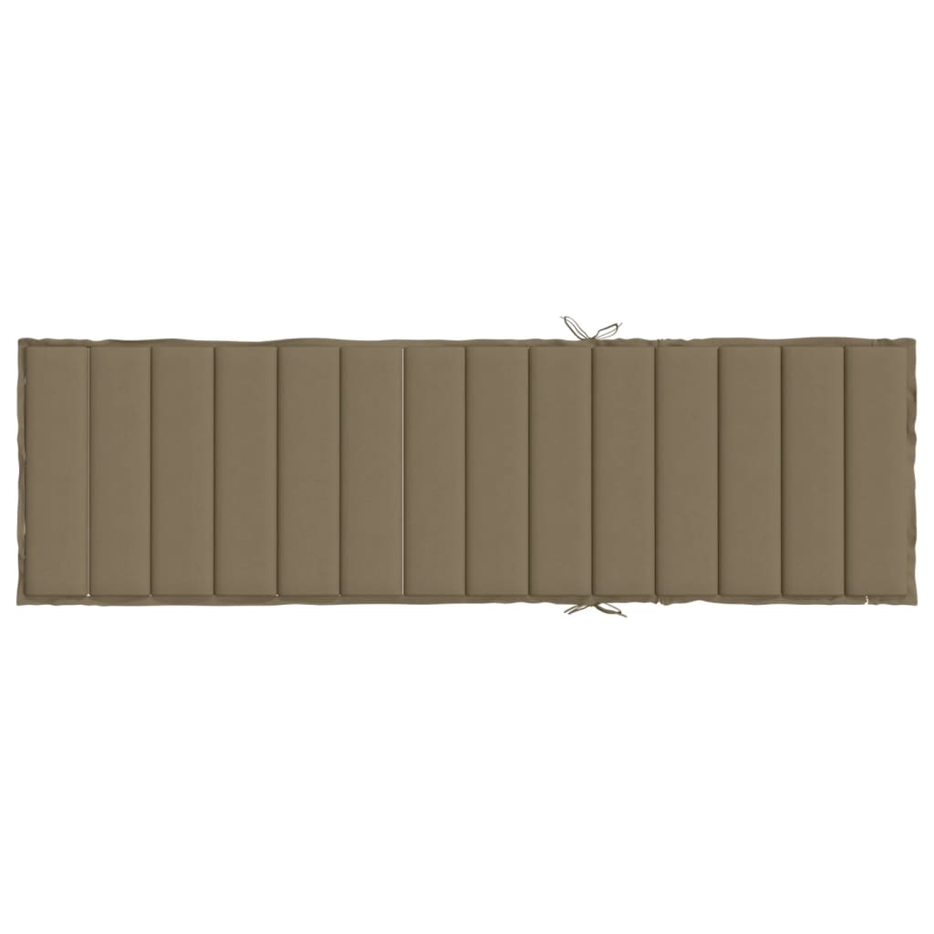 Ligbedkussen 200x50x4 cm stof gemêleerd taupe - AllerleiShop