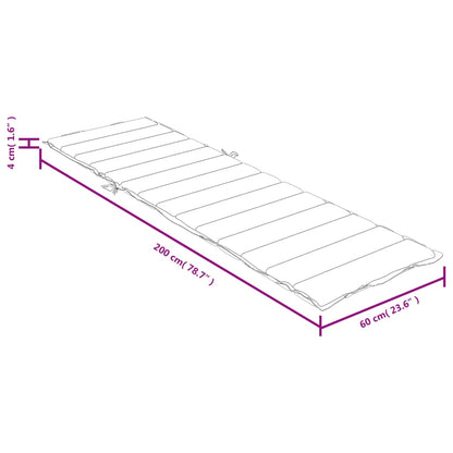 Ligbedkussen 200x60x4 cm stof gemêleerd antracietkleurig - AllerleiShop