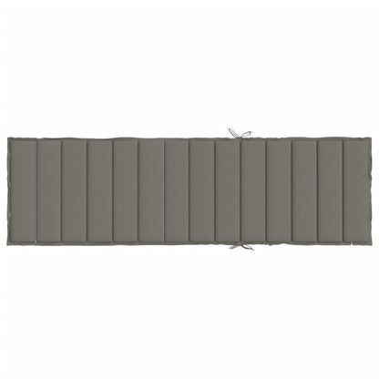 Ligbedkussen 200x60x4 cm stof gemêleerd donkergrijs - AllerleiShop