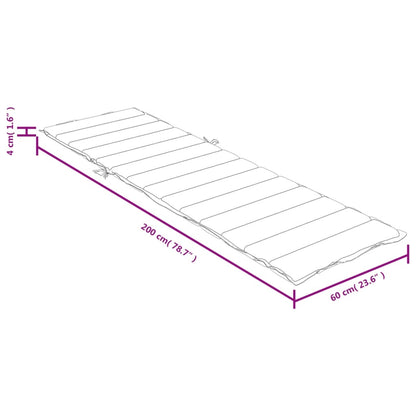 Ligbedkussen 200x60x4 cm stof gemêleerd crèmekleurig - AllerleiShop