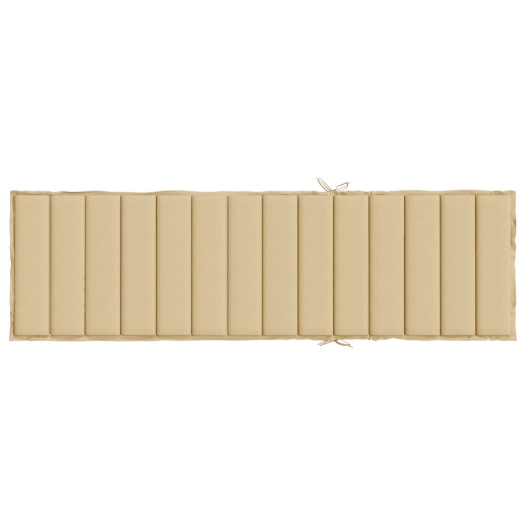 Ligbedkussen 200x60x4 cm stof gemêleerd beige - AllerleiShop