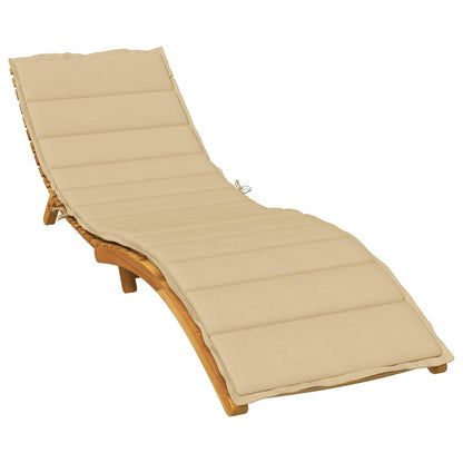 Ligbedkussen 200x60x4 cm stof gemêleerd beige - AllerleiShop