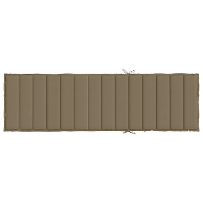 Ligbedkussen 200x60x4 cm stof gemêleerd taupe - AllerleiShop