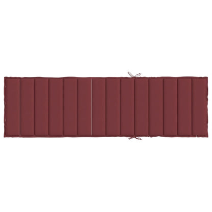 Ligbedkussen 200x60x4 cm stof gemêleerd wijnrood - AllerleiShop