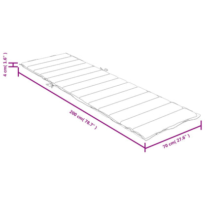 Ligbedkussen 200x70x4 cm stof gemêleerd lichtgrijs - AllerleiShop