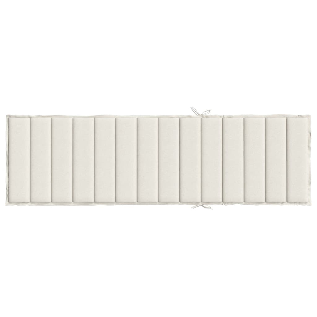 Ligbedkussen 200x70x4 cm stof gemêleerd crèmekleurig - AllerleiShop