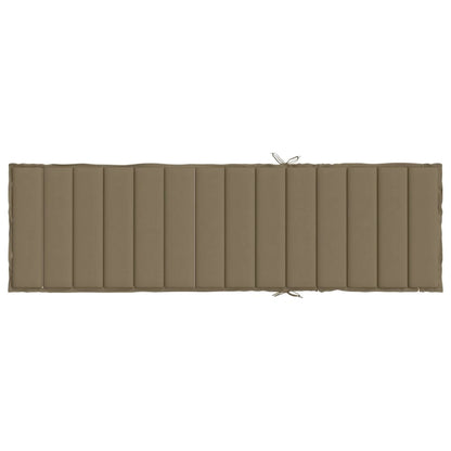 Ligbedkussen 200x70x4 cm stof gemêleerd taupe - AllerleiShop